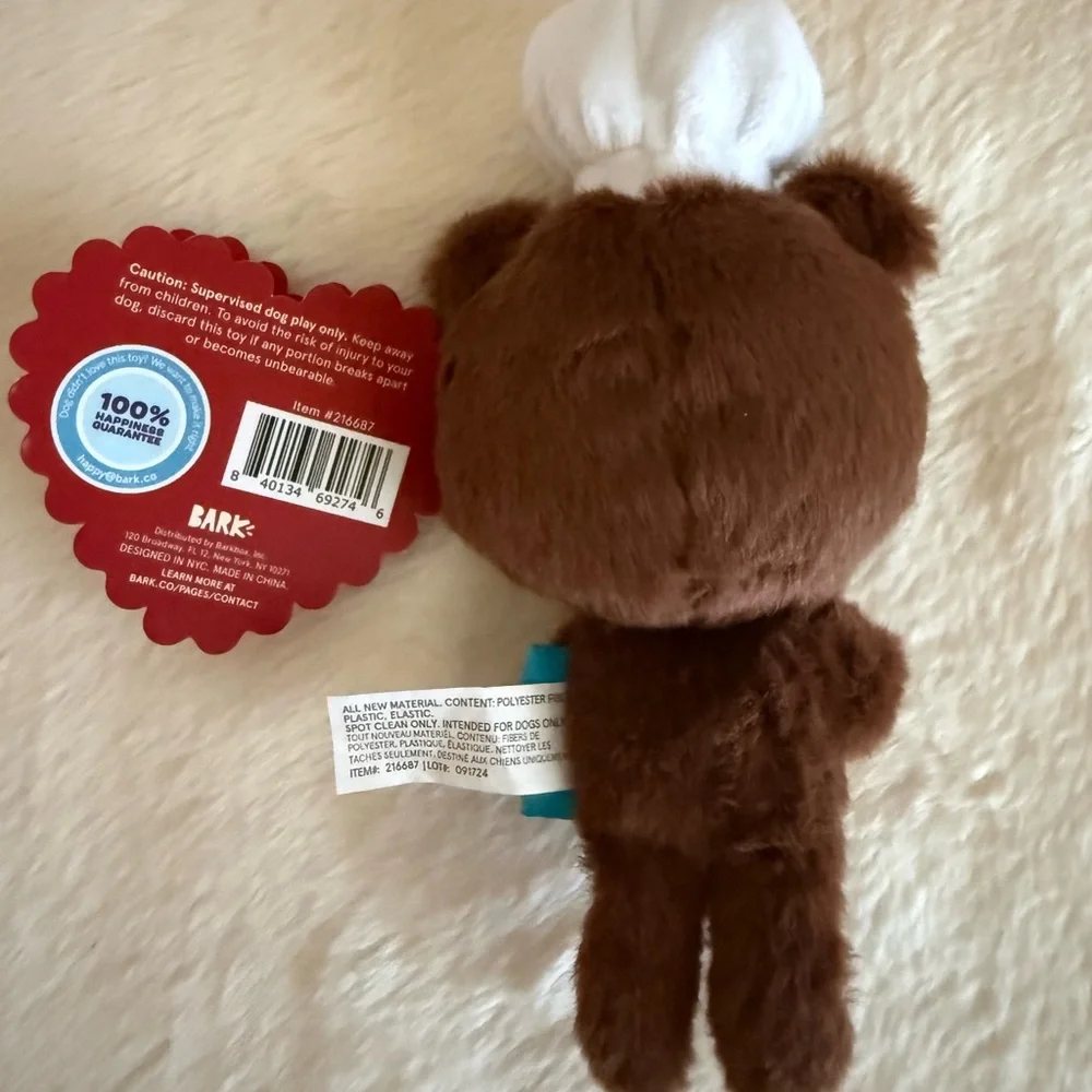 NWT BARK Teddy Baker Plush Dog Toy - 2/$15 eligible